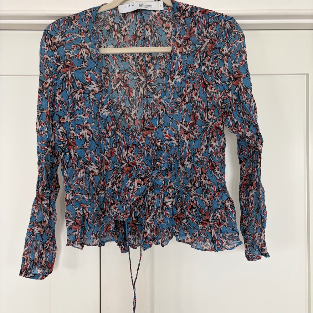 IRO Multicolor Abstract Print Blouse